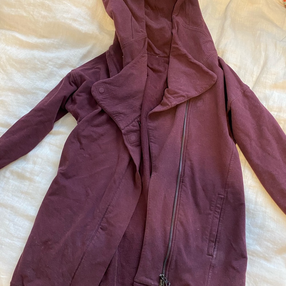 Maroon Lululemon zip up sweatshirt size 4